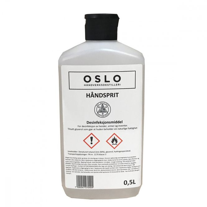 Hovedbilde Håndsprit 80% 500ml Oslo Håndverksdestilleri