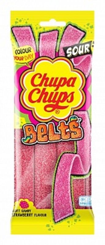 Chupa Chups Sour Belts Strawberry 90g