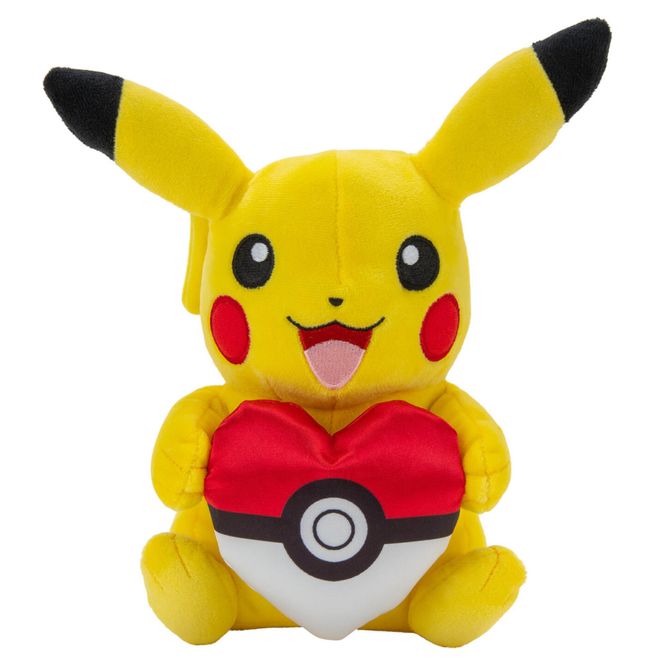 Hovedbilde Pokemon Pikachu Med Hjerte-Pokeball Plysj Bamse ...