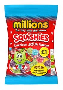 Hovedbilde Millions Squishies American Sour Flavour 100g