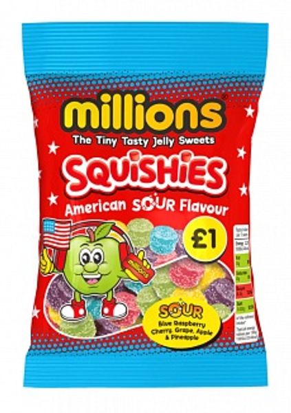 Millions Squishies American Sour Flavour 100g