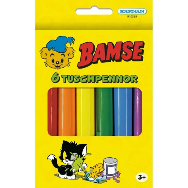 Bamse 6 Tykke Tusjer Egmont