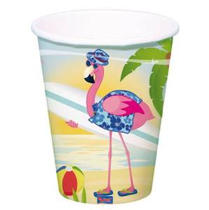 Bilde av Pappkopper FlamingoBeach Party 250ml 8stk